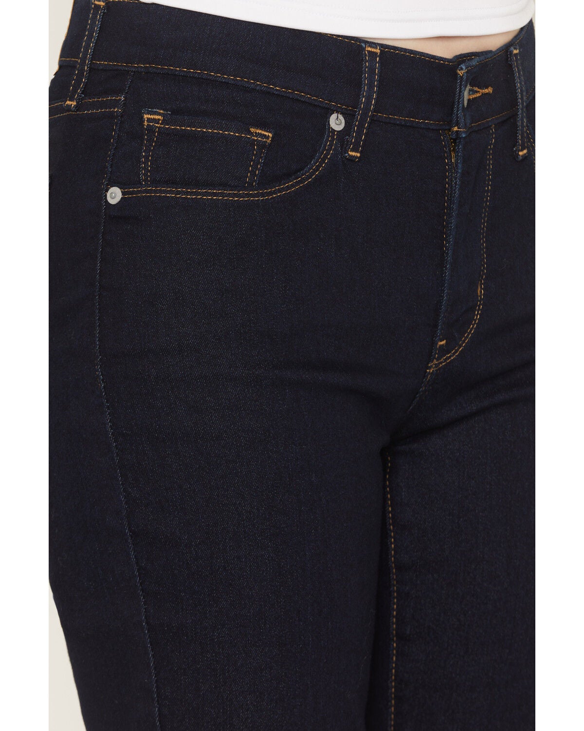 Image #2 - Levi's Women's Darkest Sky Wash Classic Mid Rise Bootcut Stretch Denim Jeans, Dark Wash, hi-res