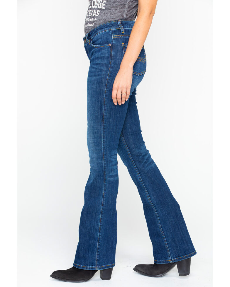 womens dark wash bootcut jeans