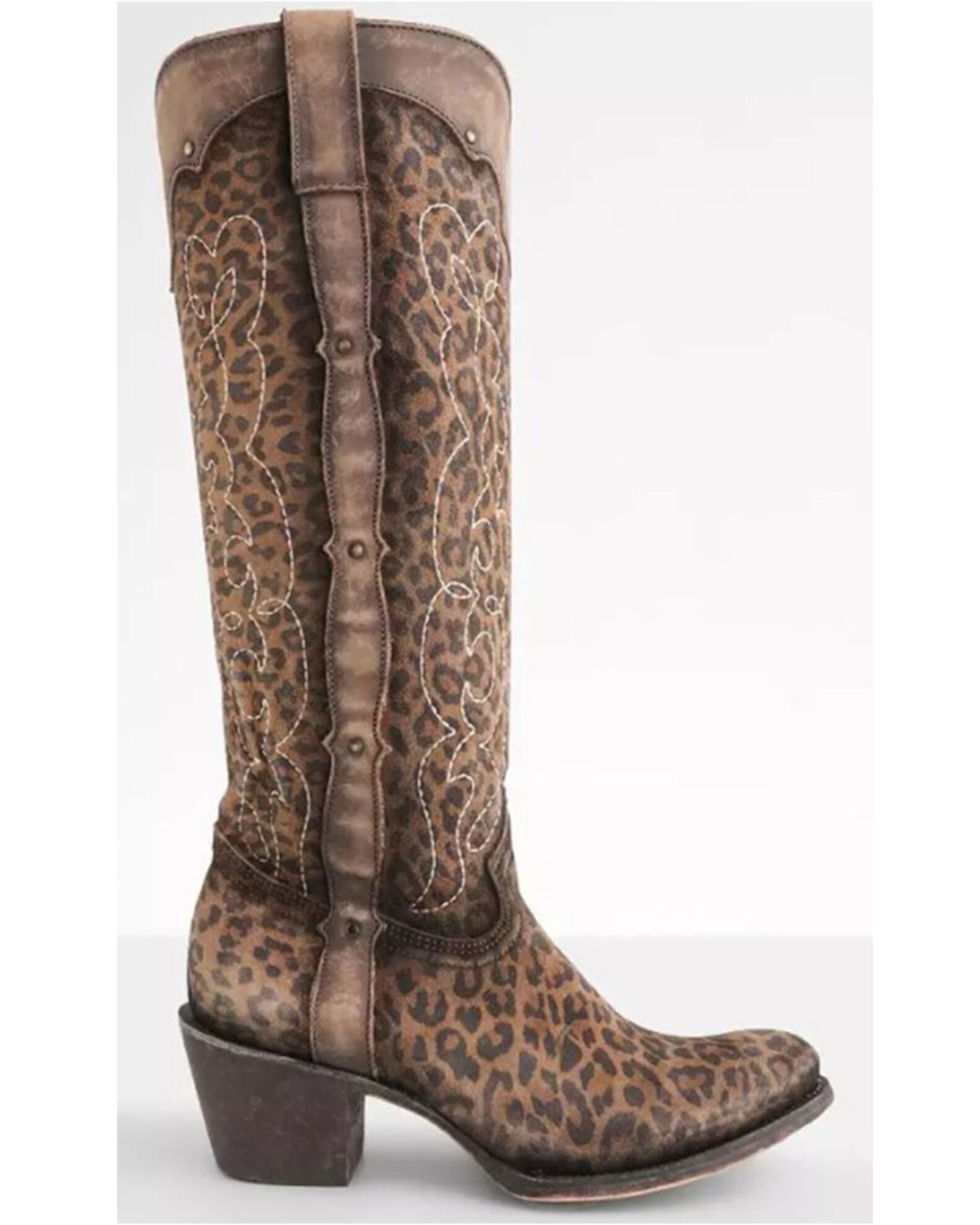 Leopard cheap western boots