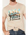 Image #3 - Rock & Roll Denim Men's Dale Brisby Rodeo Time Scenic Short Sleeve Graphic T-Shirt, Taupe, hi-res