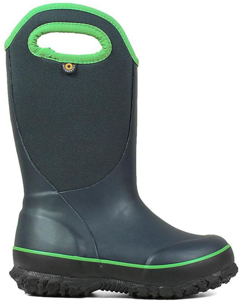 Bogs Girls' Grey Slushie Outdoor Boots - Round Toe, Dark Grey, hi-res