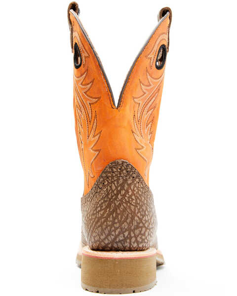 Image #5 - Double H Men's Luis Roper Western Boots - Broad Square Toe, Brown, hi-res