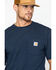 Image #3 - Carhartt Men's Loose Fit Heavyweight Logo Pocket Work T-Shirt, Navy, hi-res