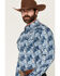 Image #2 - Cody James Men's Escape Route Paisley Print Long Sleeve Snap Western Shirt, Light Blue, hi-res