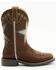 Image #2 - Shyanne Girls' Superstar Western Boots - Broad Square Toe, Brown, hi-res