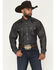 Image #1 - Kimes Ranch Men's Memphis Denim Embroidered Long Sleeve Snap Western Shirt, Black, hi-res