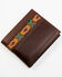 Cody James Men's Southwestern Cross Stitch Bifold Wallet, Brown, hi-res