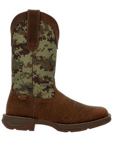 Image #2 - Durango Men's Rebel Camo Western Boots - Broad Square Toe, Brown, hi-res