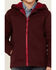 Image #3 - Shyanne Girls' Canvas Hooded Jacket, Burgundy, hi-res