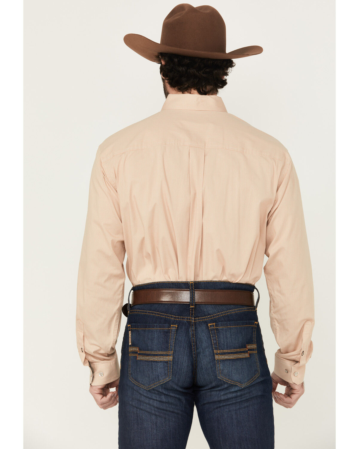 Image #4 - Cinch Men's Striped Print Long Sleeve Button-Down Stretch Western Shirt, Gold, hi-res