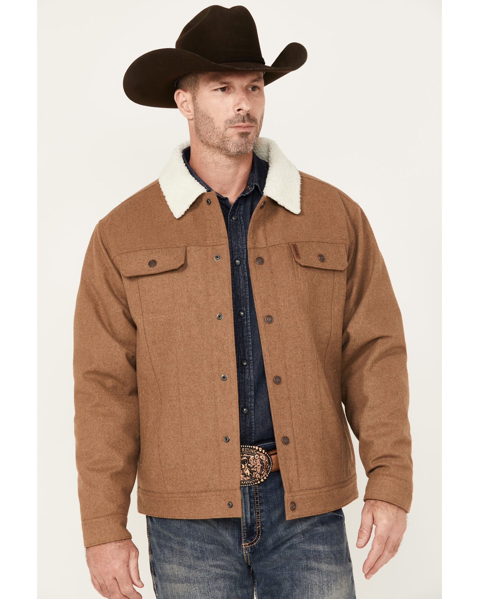 Mens wool sale sherpa jacket