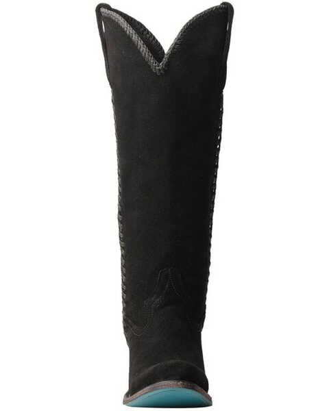 Image #4 - Lane Women's Plain Jane Western Boots - Round Toe, Black, hi-res