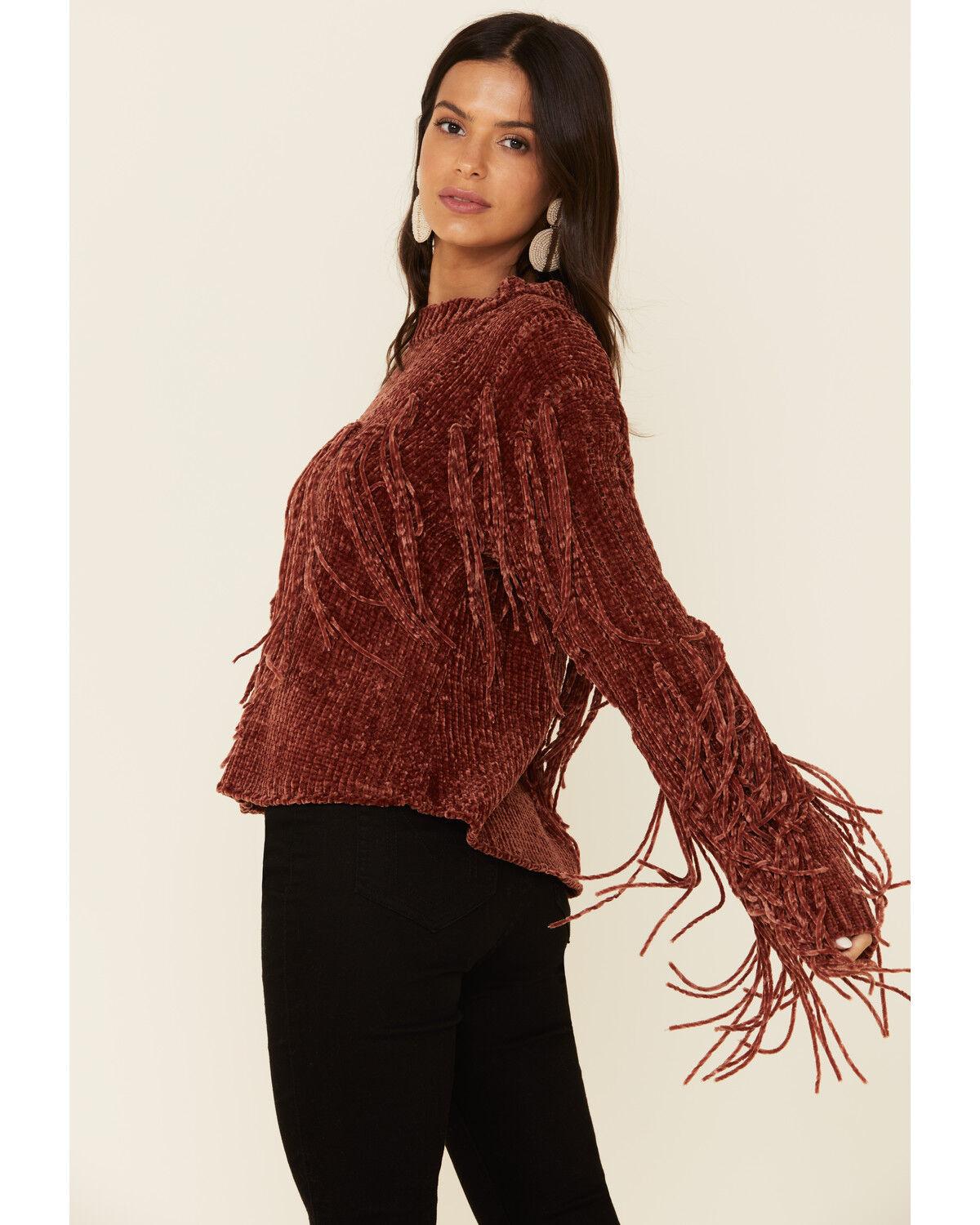 brown chenille sweater