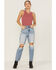 Image #4 - Panhandle Women's Ribbed Bodycon Tank, Rose, hi-res