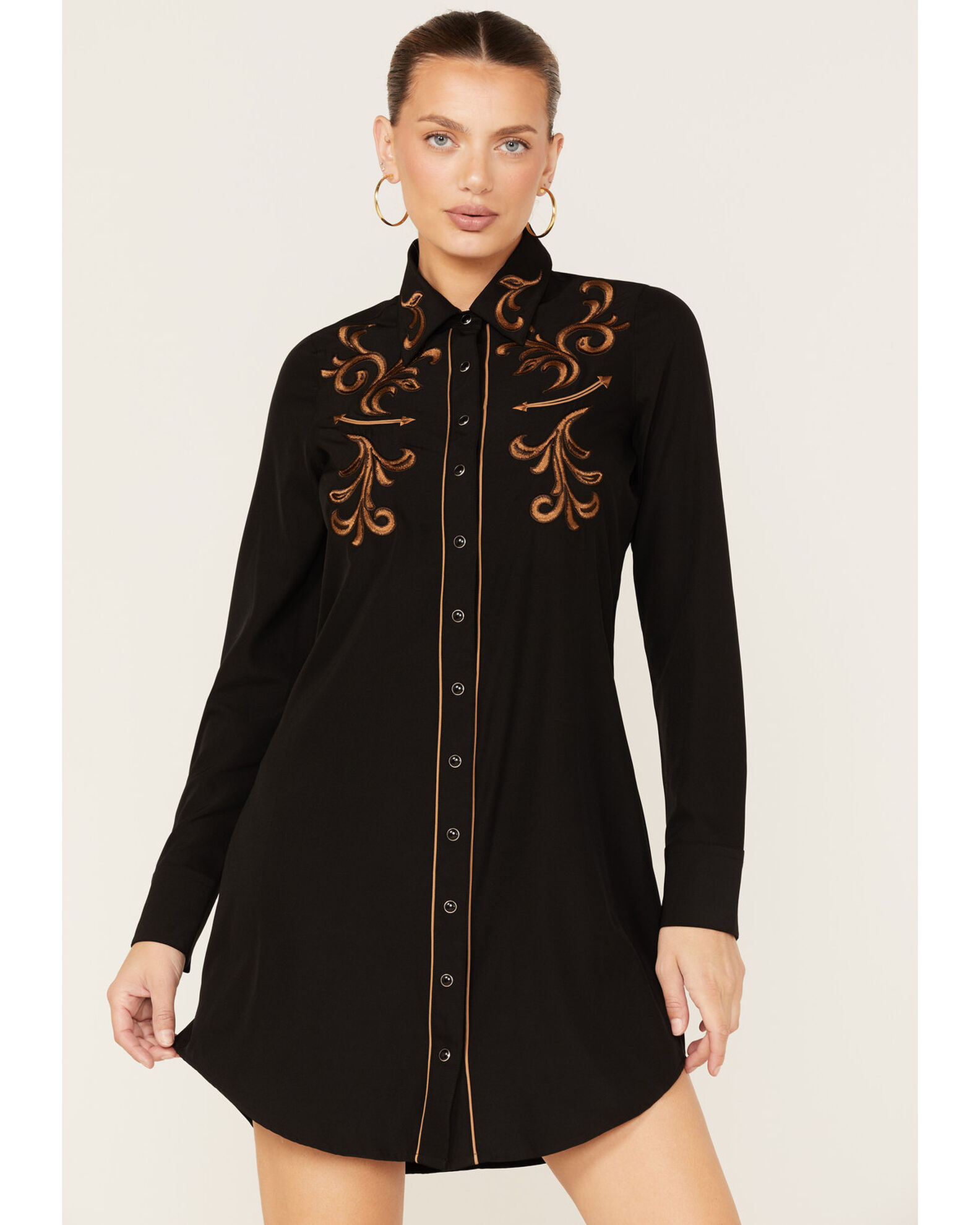 Roper Women s Western Embroidered Shirt Dress Country Outfitter