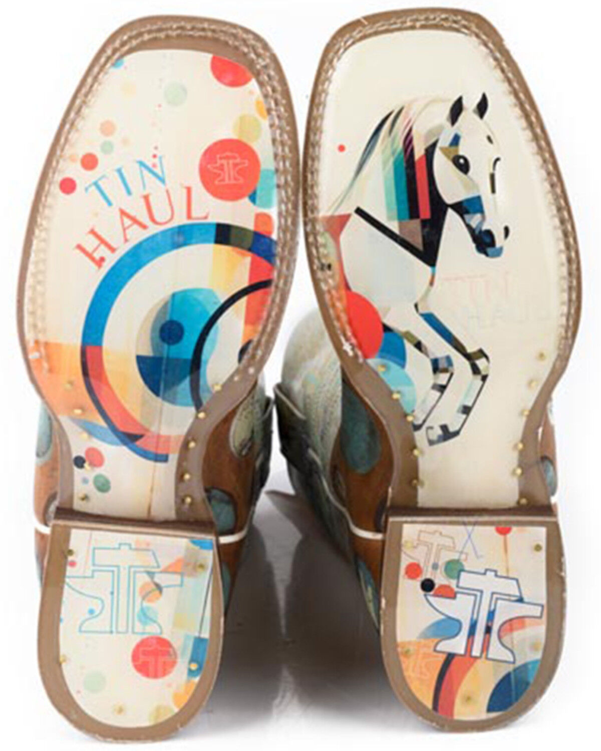 Image #2 - Tin Haul Women's Spots & Dots Western Boots - Broad Square Toe, Brown, hi-res