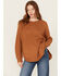 Image #1 - Cotton & Rye Women's Round Bottom Sweater, Caramel, hi-res