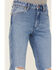 Image #2 - Wrangler Women's Wild West 603 Light Wash Patty High Rise Distressed Cropped Straight Jeans, Blue, hi-res