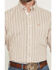 Image #3 - George Strait by Wrangler Men's Striped Short Sleeve Button-Down Stretch Western Shirt - Big, Tan, hi-res