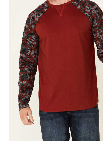 Image #3 - Cody James Men's FR Chili Long Sleeve Work Raglan T-Shirt , Chilli, hi-res