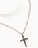 Image #2 - Cody James Men's Textured Chevron Cross Necklace , Silver, hi-res