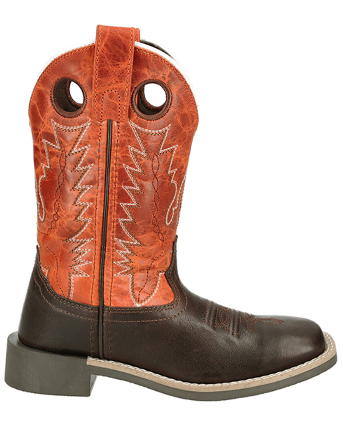 Image #2 - Smoky Mountain Little Boys' Dusty Western Boots - Broad Square Toe, Chocolate, hi-res