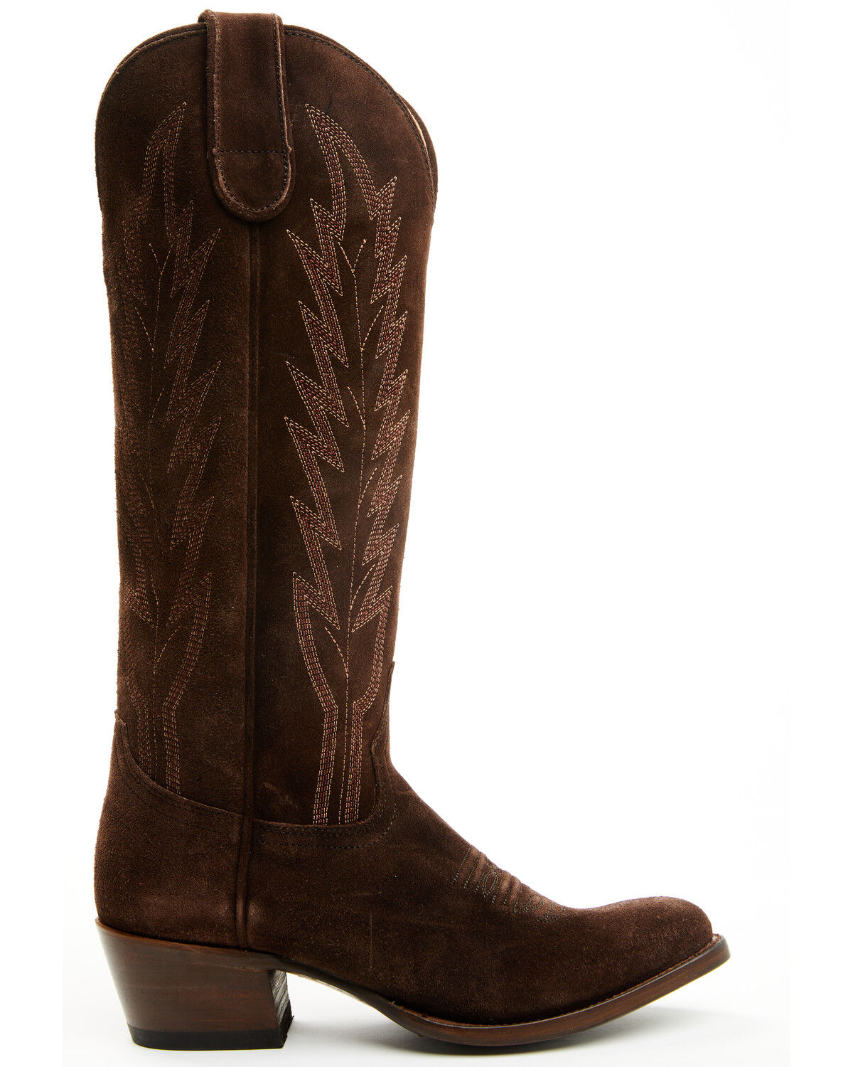Image #2 - Macie Bean Women's Life's Like A Box Of Chocolates Suede Tall Western Boots - Round Toe, Chocolate, hi-res