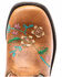 Image #6 - Shyanne Toddler Girls' Floral Western Boots - Square Toe, Brown, hi-res
