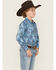 Image #3 - Cody James Boys' Maverick Southwestern Print Long Sleeve Snap Western Shirt, Blue, hi-res