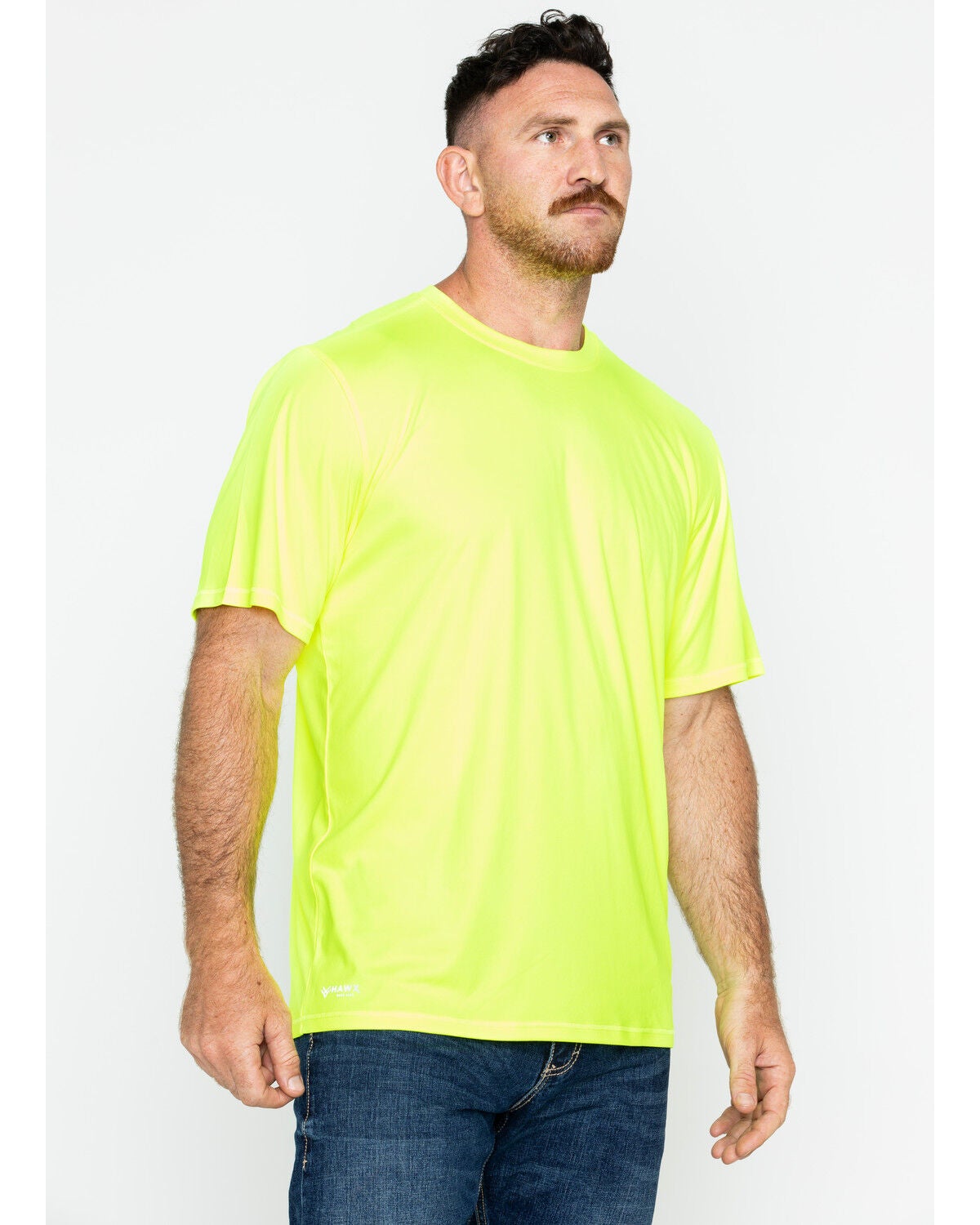Image #1 - Hawx Men's Short Sleeve Color-Enhanced Cooling Work Tee, Yellow, hi-res