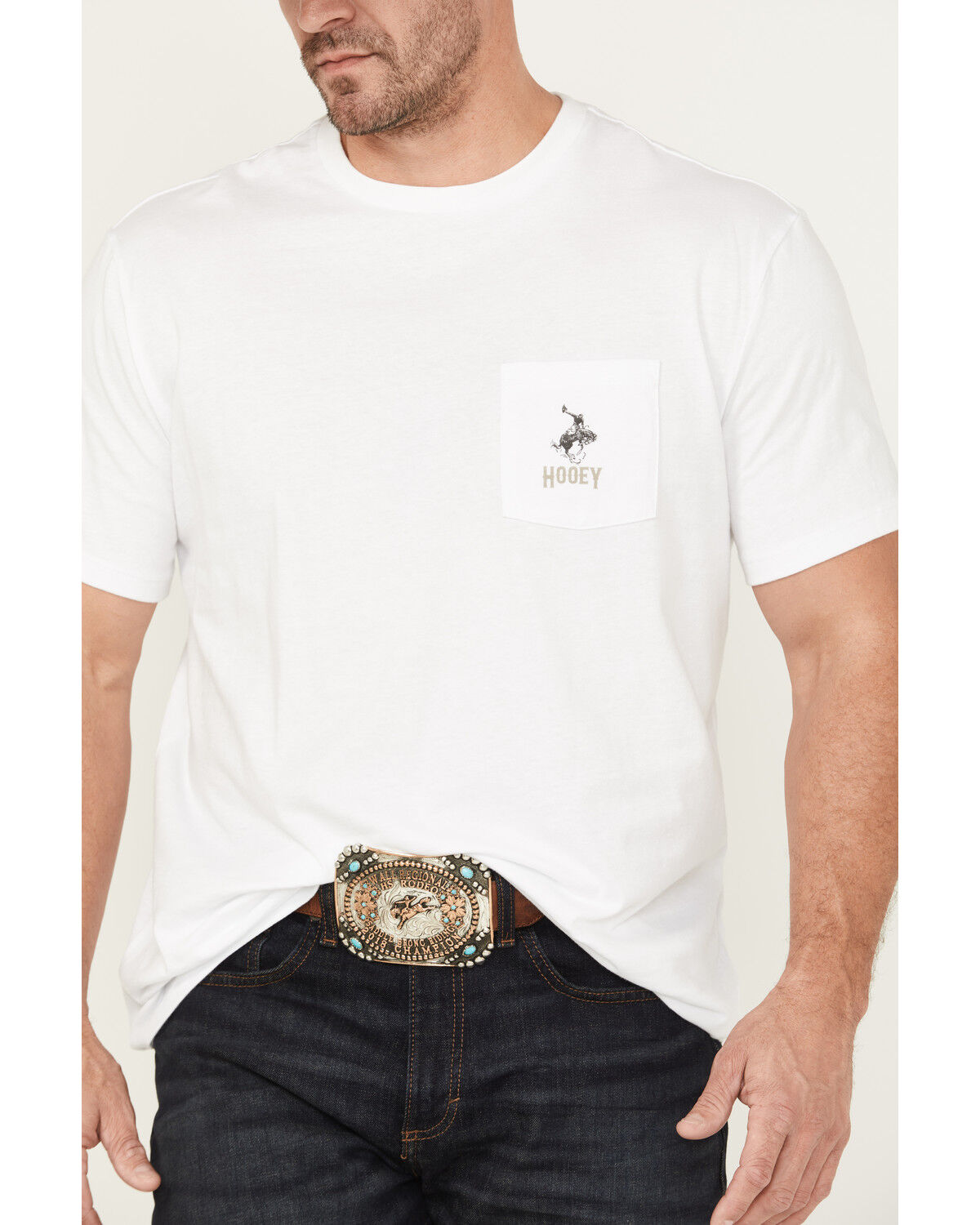 Image #4 - Hooey Men's Cheyenne Short Sleeve Graphic T-Shirt, White, hi-res