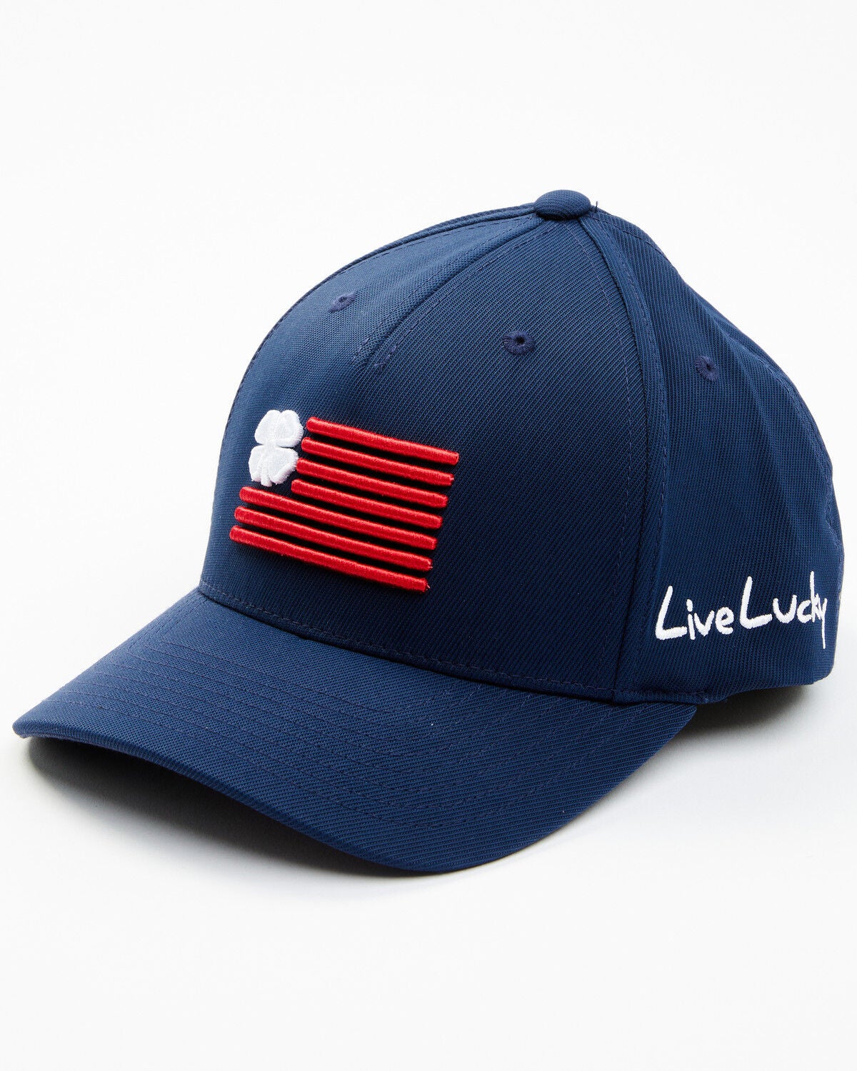 Black Clover Men's Snapback Patch Ball Cap, Navy, hi-res