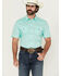 Image #1 - Gibson Trading Co Men's White Water Solid Short Sleeve Snap Stretch Western Shirt - Tall, Mint, hi-res