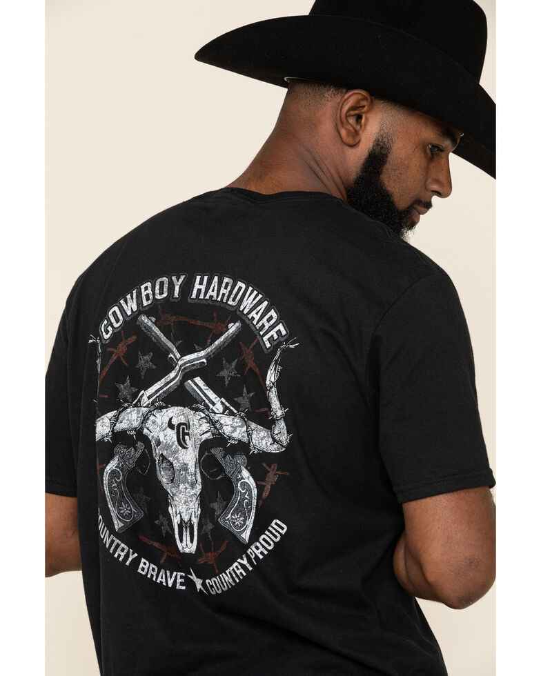 Cowboy Hardware Men's Country Brave Graphic T-Shirt , Black, hi-res