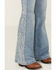 Image #2 - Rock & Roll Denim Girls' Southwestern Print Panel Button Flare Stretch Denim Jeans, Medium Wash, hi-res