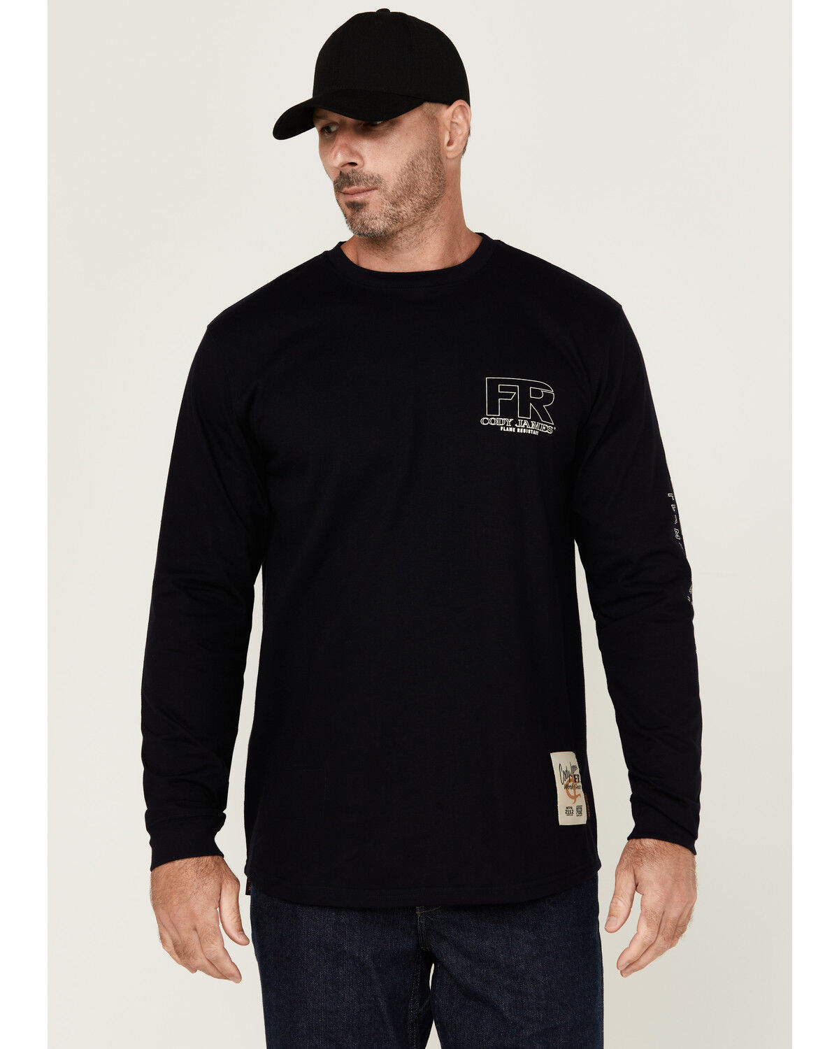 Image #2 - Cody James Men's FR Eagle Long Sleeve Graphic T-Shirt, Navy, hi-res