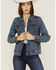 Image #1 - Wrangler Women's Yellowstone Laser Denim Jacket, Medium Wash, hi-res