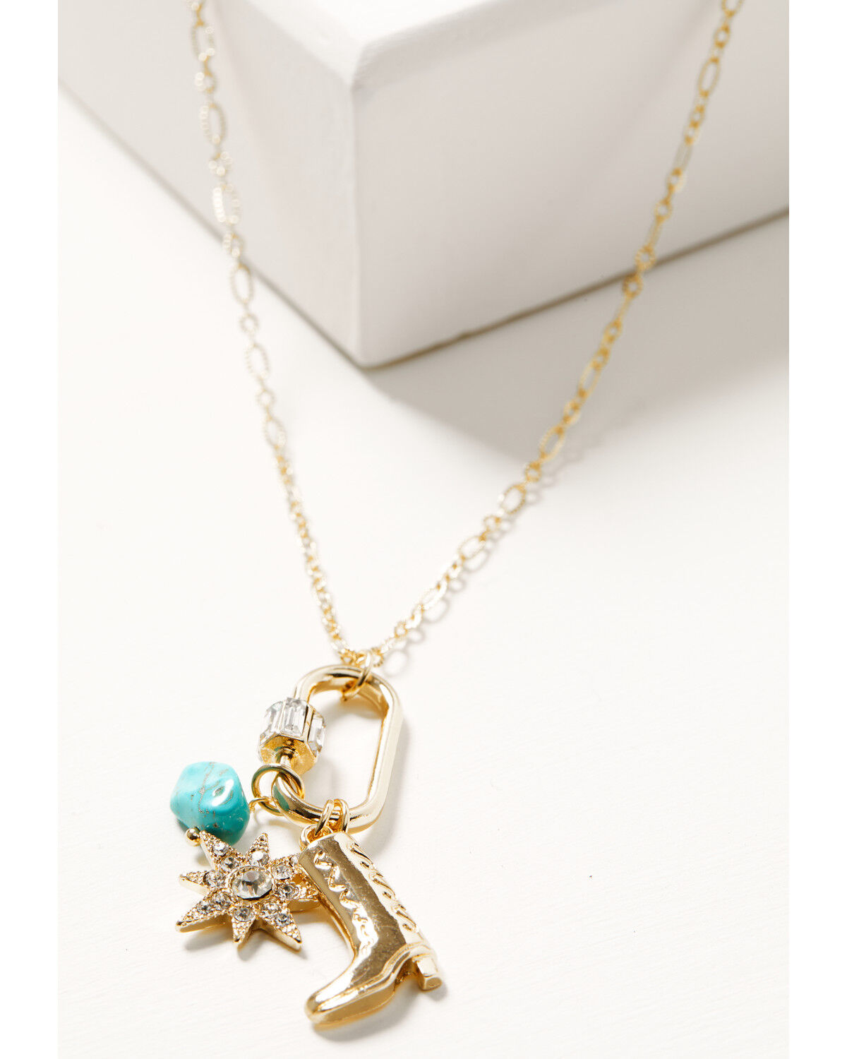 Image #1 - Shyanne Women's Golden Charm Necklace, Gold, hi-res