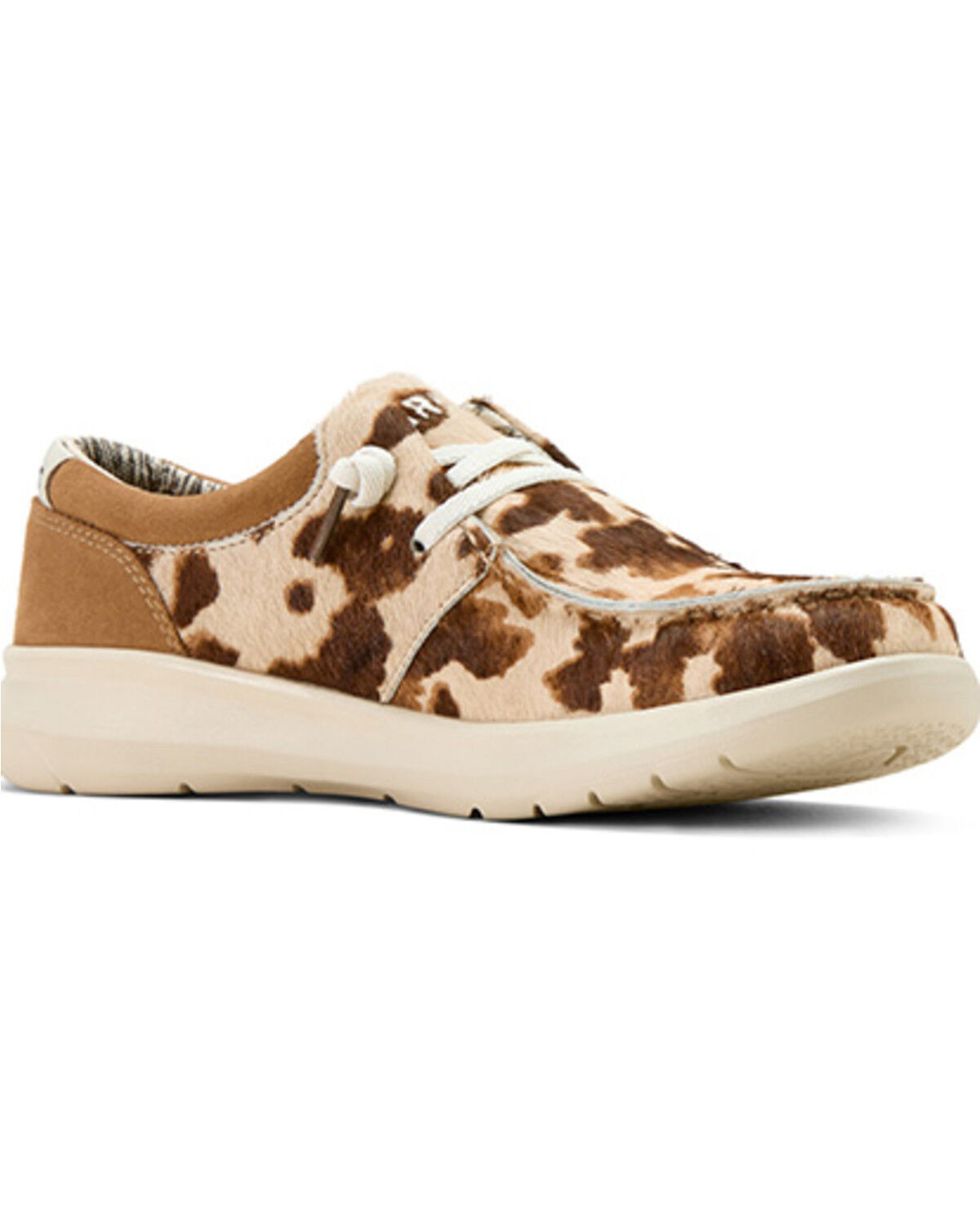 Image #1 - Ariat Women's Brindle Hair On Hide Hilo Casual Shoes - Moc Toe, Leopard, hi-res