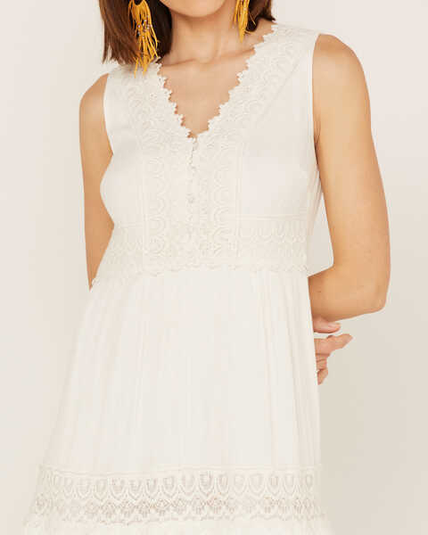 Image #3 - Cotton & Rye Women's Tiered Lace Maxi Dress, Ivory, hi-res