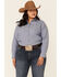Ariat Women's R.E.A.L Chambray Billie Jean Embroidered Long Sleeve Button Down Western Core Shirt - Plus, Blue, hi-res