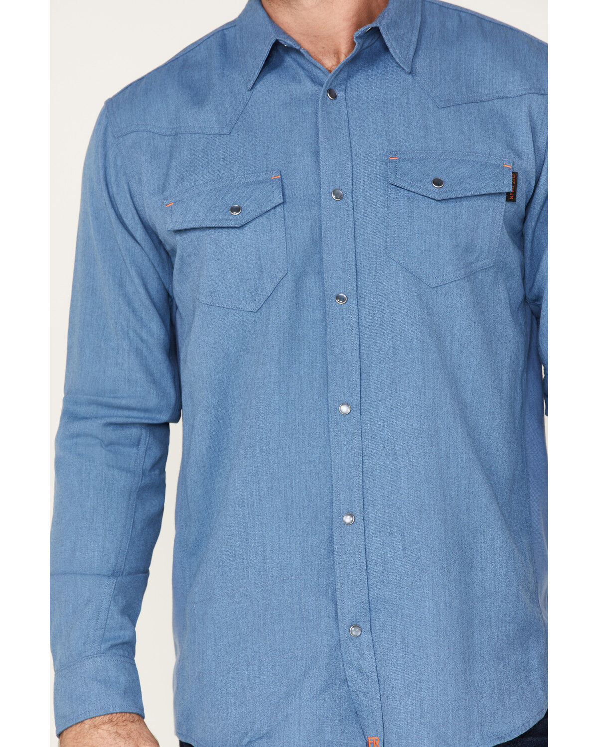 Image #3 - Cody James Men's FR Vented Solid Long Sleeve Button-Down Work Shirt, Light Blue, hi-res