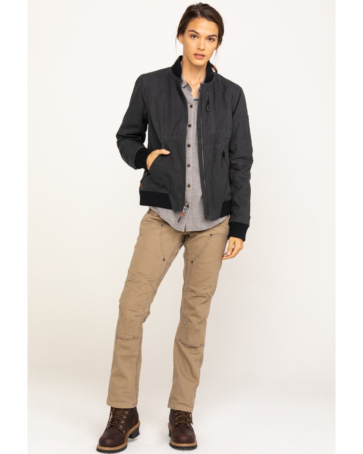 Image #6 - Dovetail Workwear Women's Evaleen Waxed Canvas Trucker Jacket , , hi-res