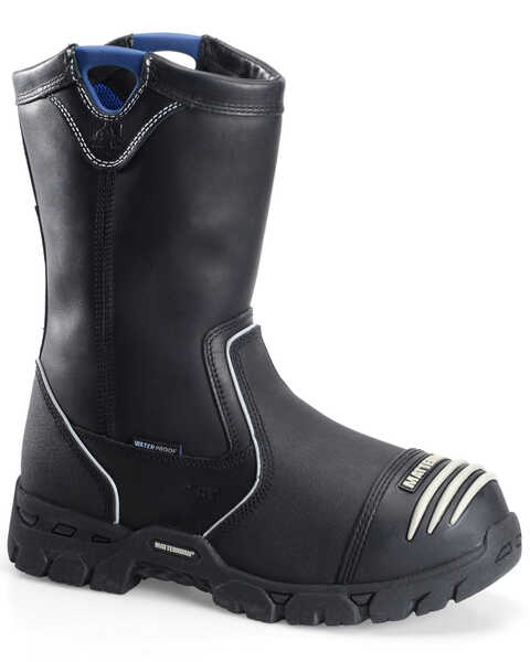 Matterhorn Men's Waterproof Met Guard Wellington Work Boots - Composite Toe, Black, hi-res