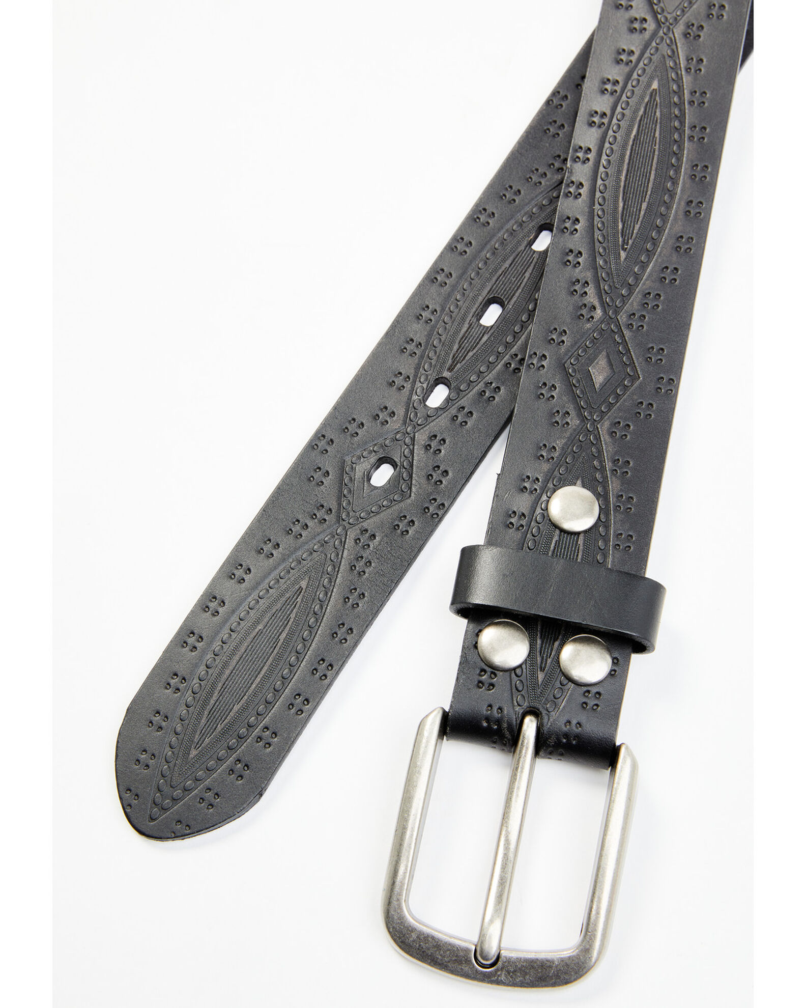 Product Name Bed Stu Women's Arsenal Diamond Embossed Western Belt