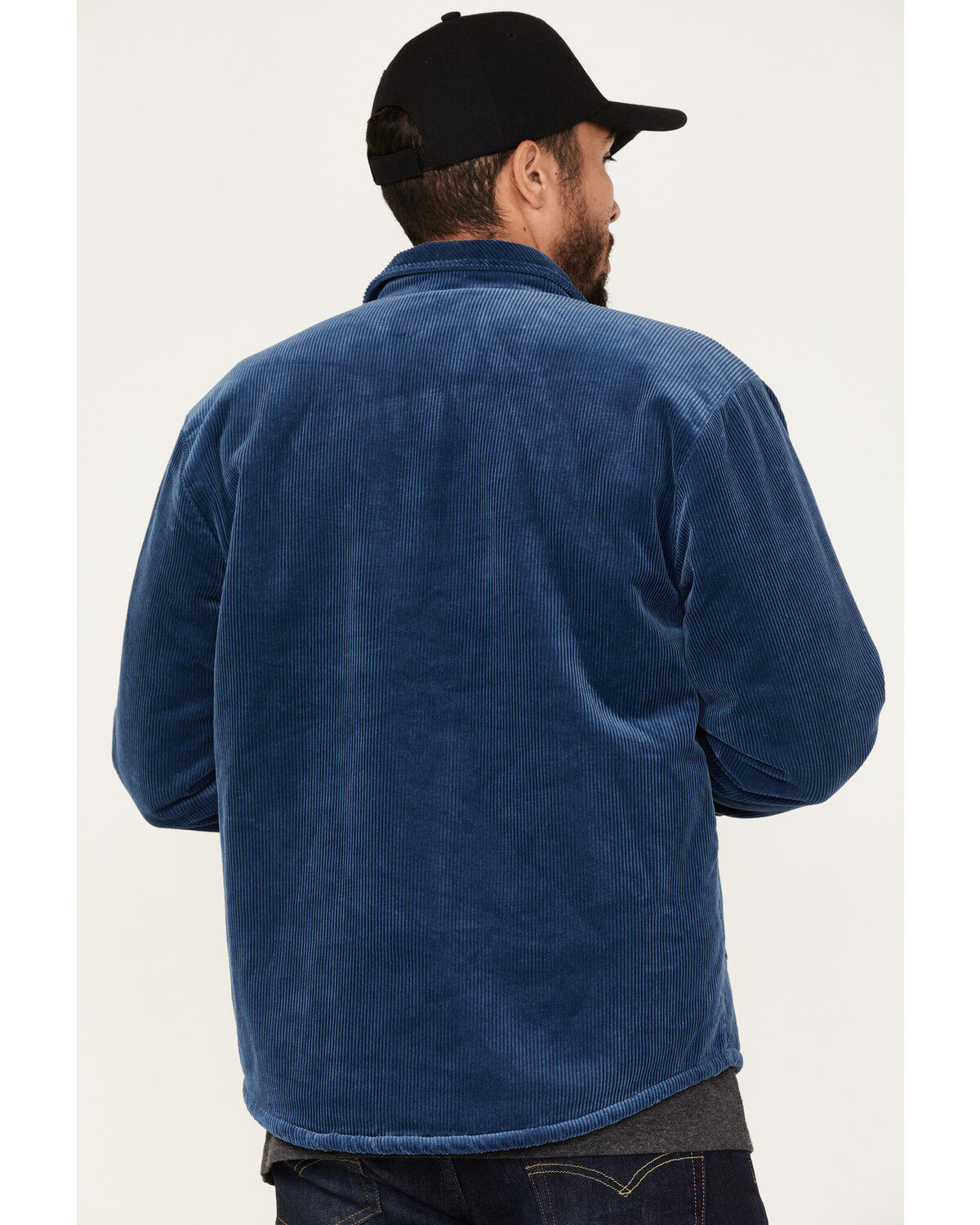 Image #4 - Brixton Men's Durham Sherpa Lined Jacket, Blue, hi-res