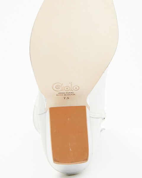 Image #7 - Golo Women's Mae Sun Inlay Western Fashion Boots - Snip Toe , White, hi-res