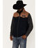 Image #1 - Cinch Men's Solid Color-Block Concealed Carry Zip-Front Wool Vest, Navy, hi-res