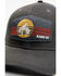 Image #2 - RANK 45® Men's Bronco Rider Embroidered Mesh Back Ball Cap, Dark Grey, hi-res
