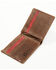 Hooey Men's Hooey Logo Laser Cut Southwestern Print Bi-Fold Wallet, Brown, hi-res